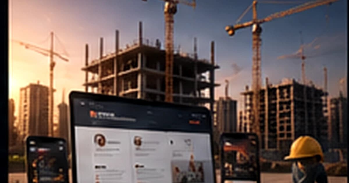 عرض مشاريع المقاولات والخدمات الهندسية داخل موقع متجاوب