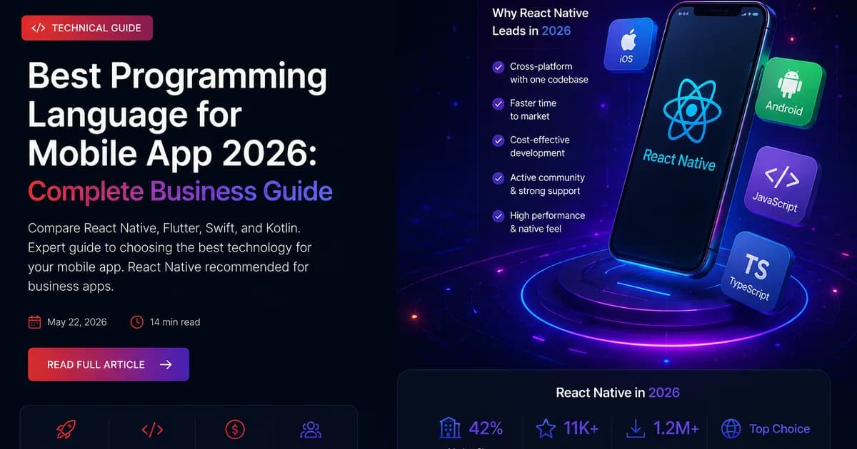 Best programming language for mobile app development comparison