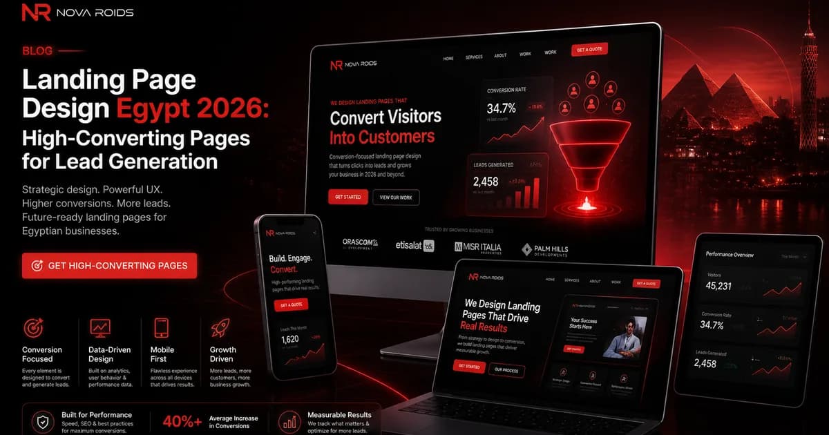 Landing page design in Egypt for focused lead generation