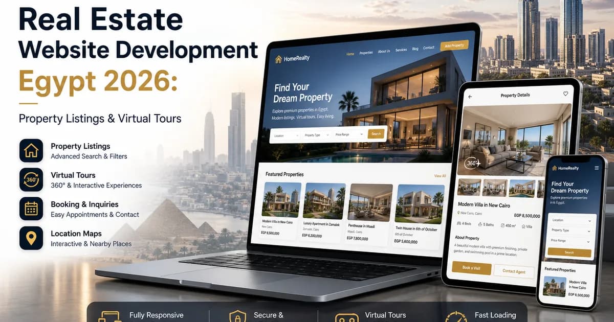 Real estate website development in Egypt with listings and lead workflows