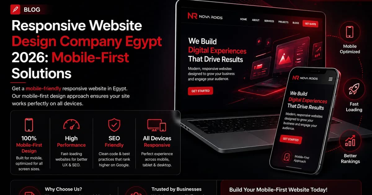 Responsive website design in Egypt tested across mobile devices