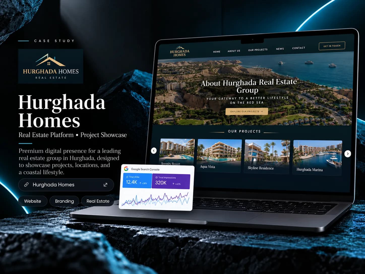 تصميم موقع Hurghada Homes من نوفارويدز
