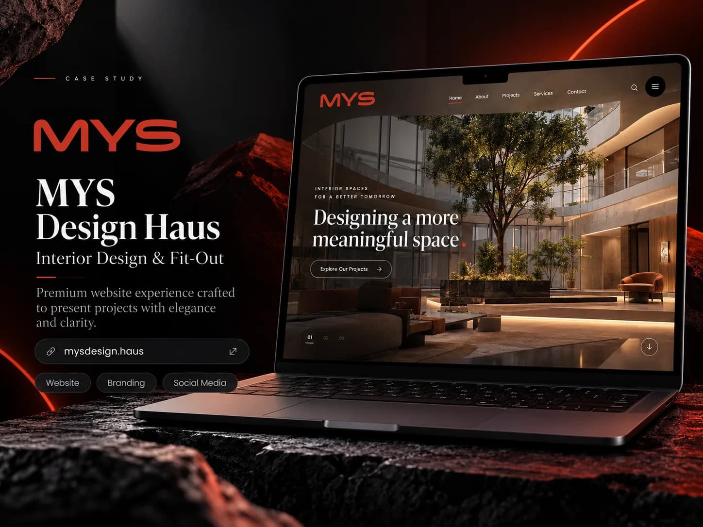 تصميم موقع MYS Design Haus من نوفارويدز