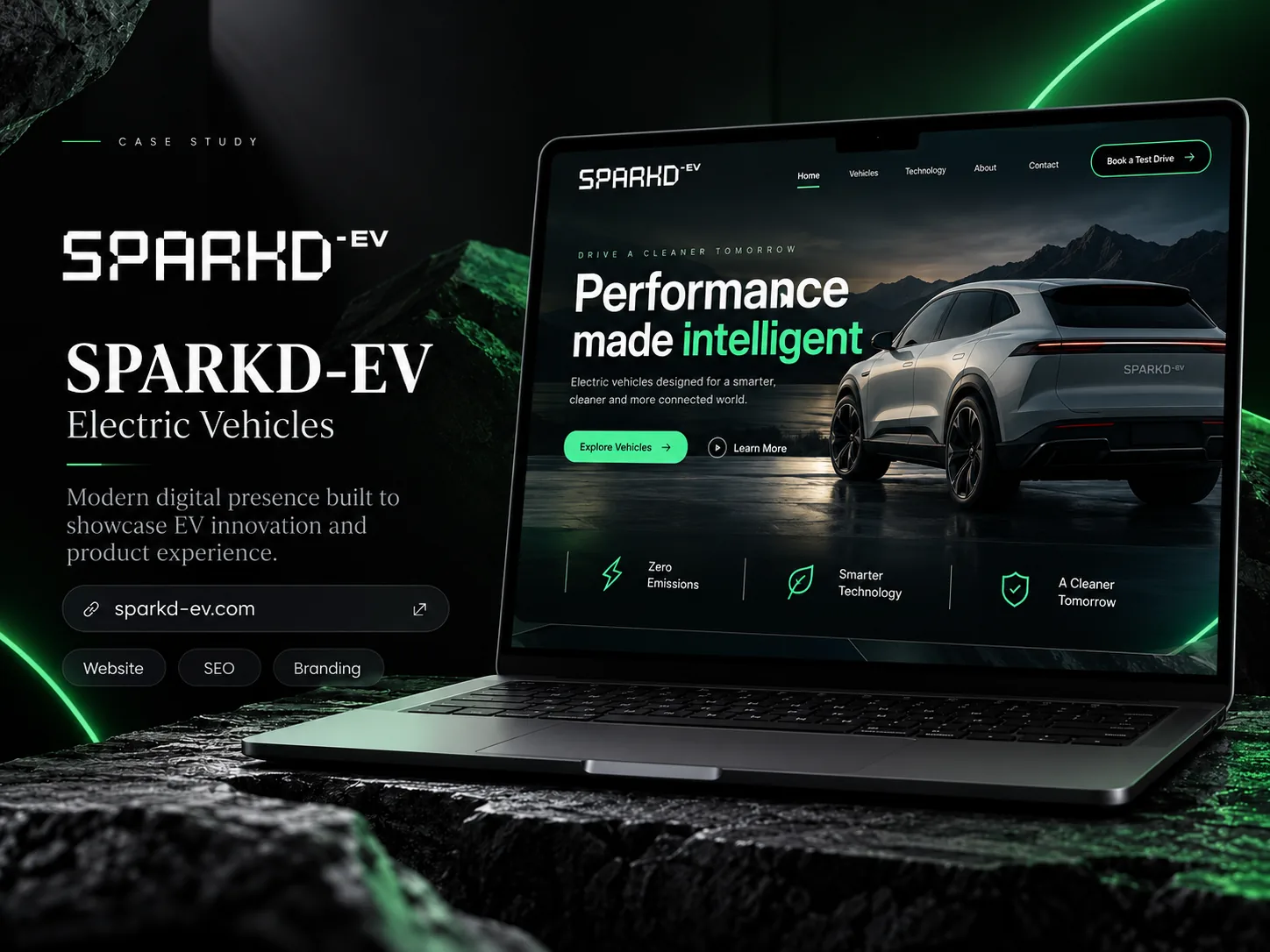تصميم موقع SPARKD-EV من نوفارويدز