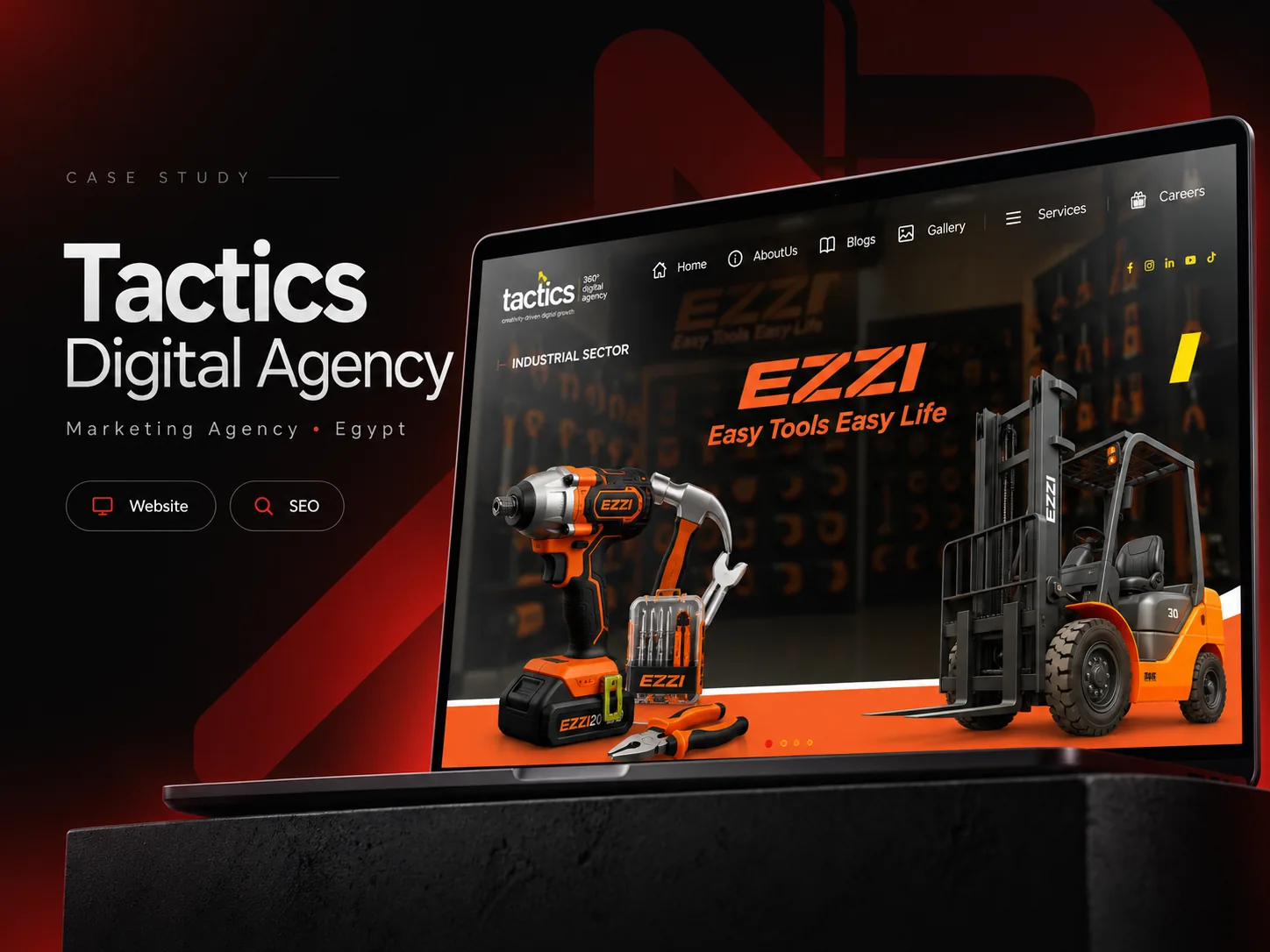 تصميم موقع Tactics Digital Agency من نوفارويدز