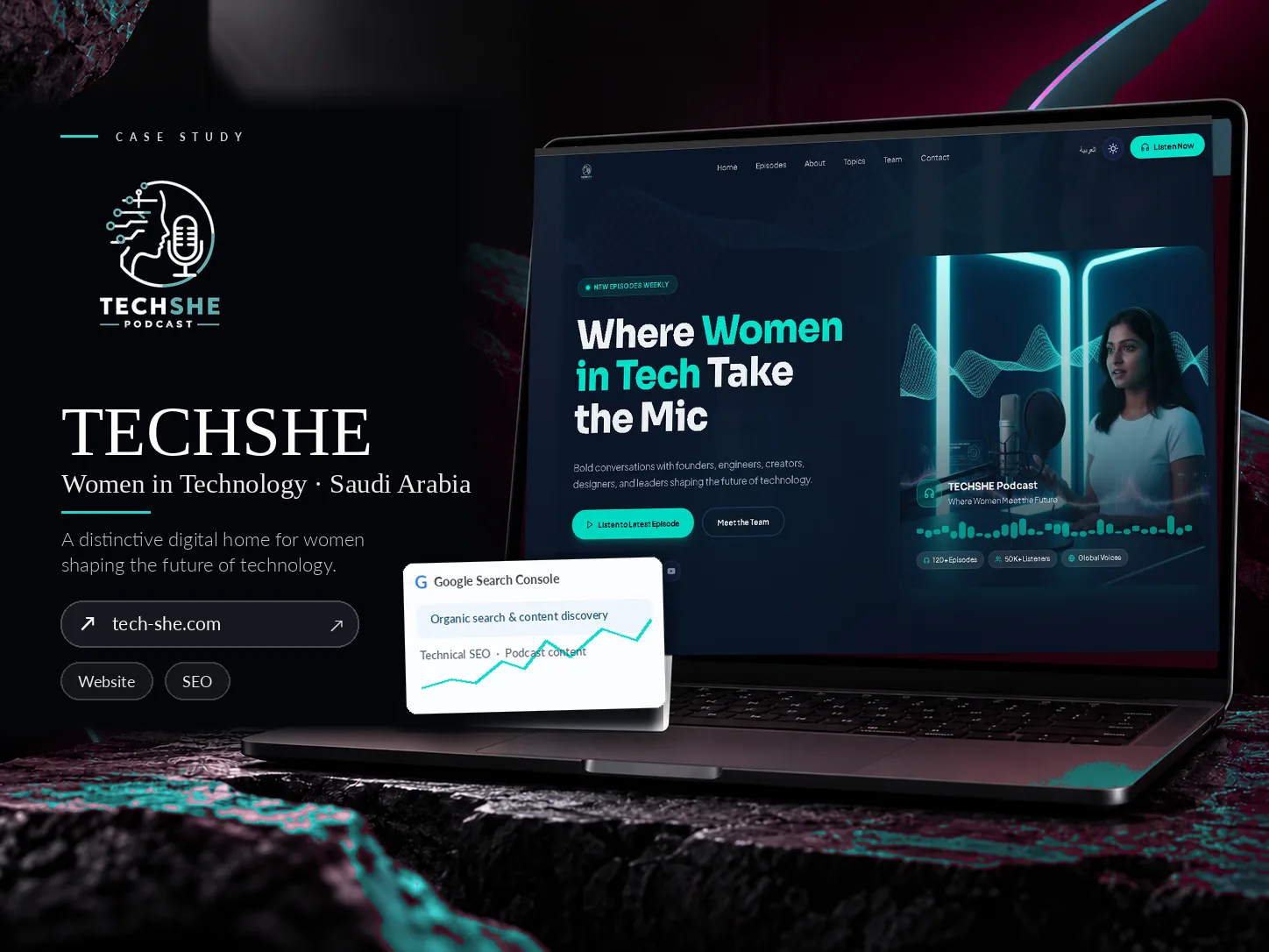 تصميم موقع TECHSHE من نوفارويدز