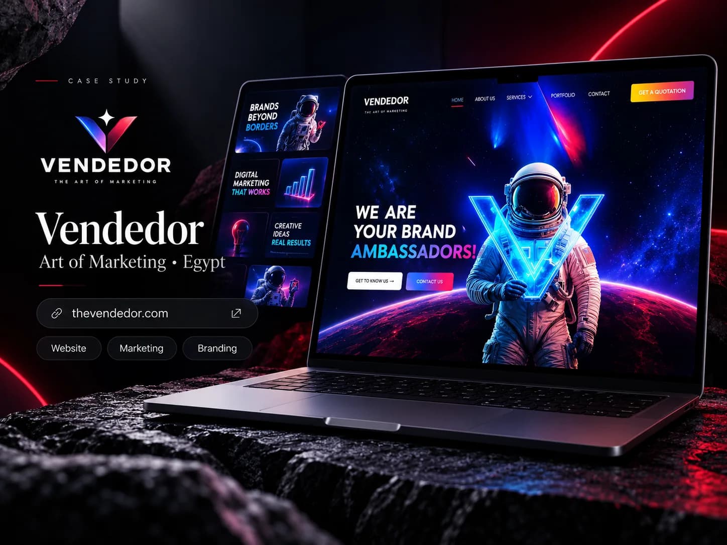 تصميم موقع Vendedor من نوفارويدز