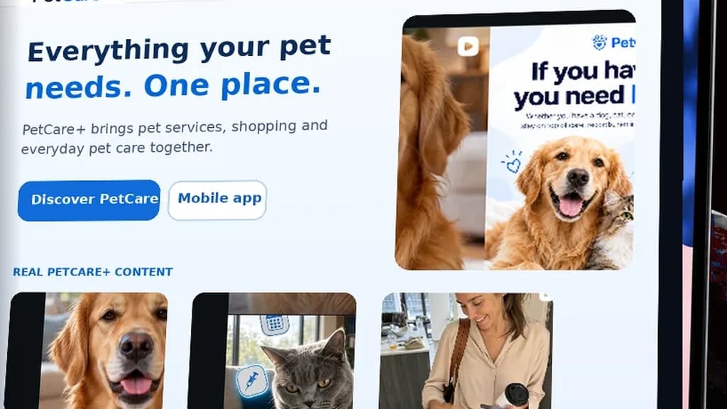 موقع PetCare+ على الكمبيوتر