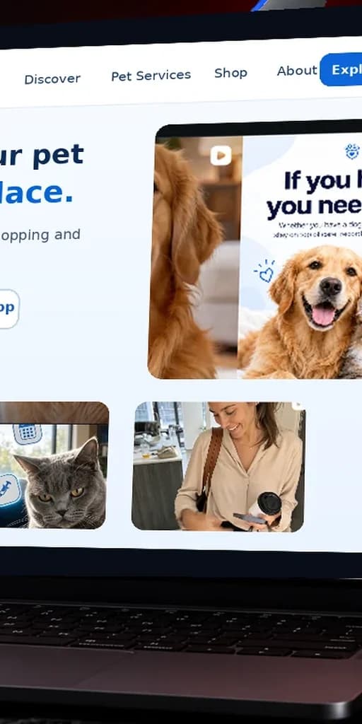 موقع PetCare+ على الموبايل