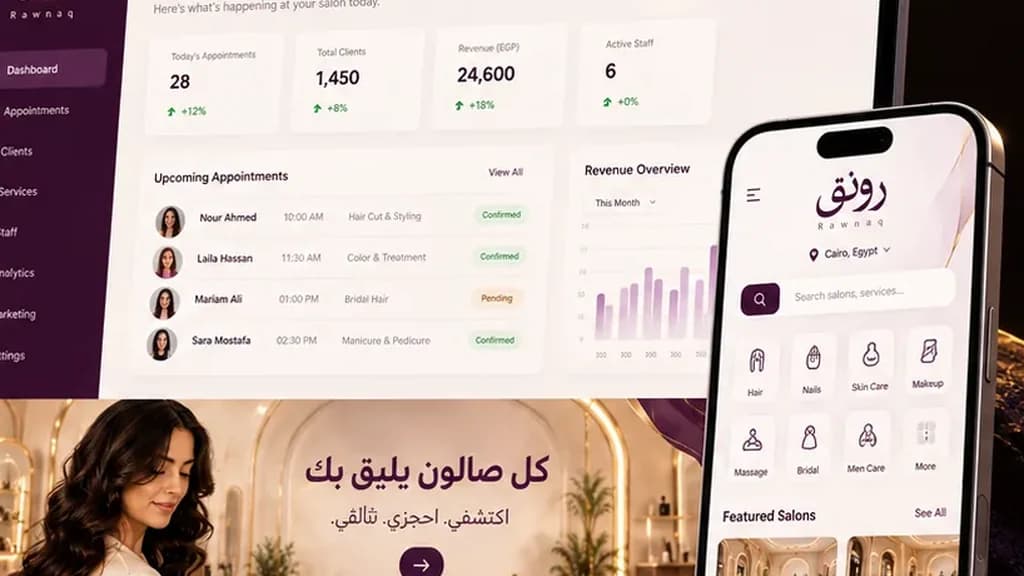 موقع Rawnaq على الكمبيوتر